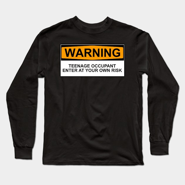 Teenage Occupant Warning Long Sleeve T-Shirt by Bundjum